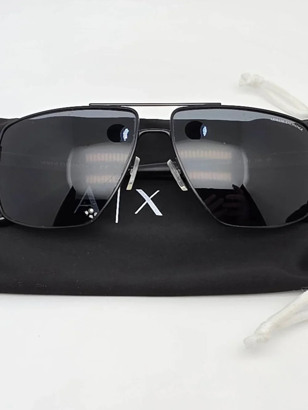 Armani Exchange AX2037S Matte Black Frame Polarized Grey Lens Sunglasses w/ Case